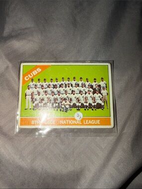 1966 TOPPS TEAM CARD 204 BASEBALL Vntg CHICAGO CUBS